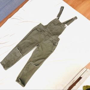 Forever 21 grass green overall